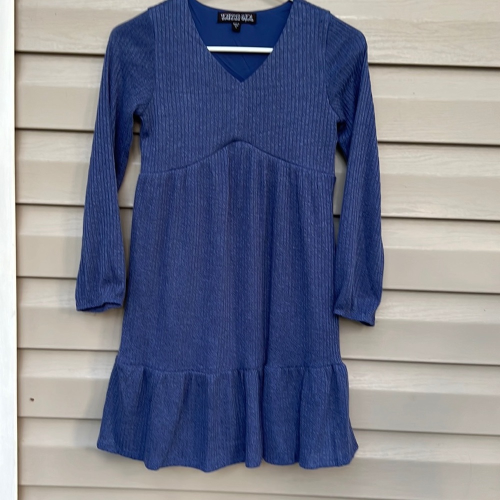 Trixxi Girl girls navy longsleeve dress